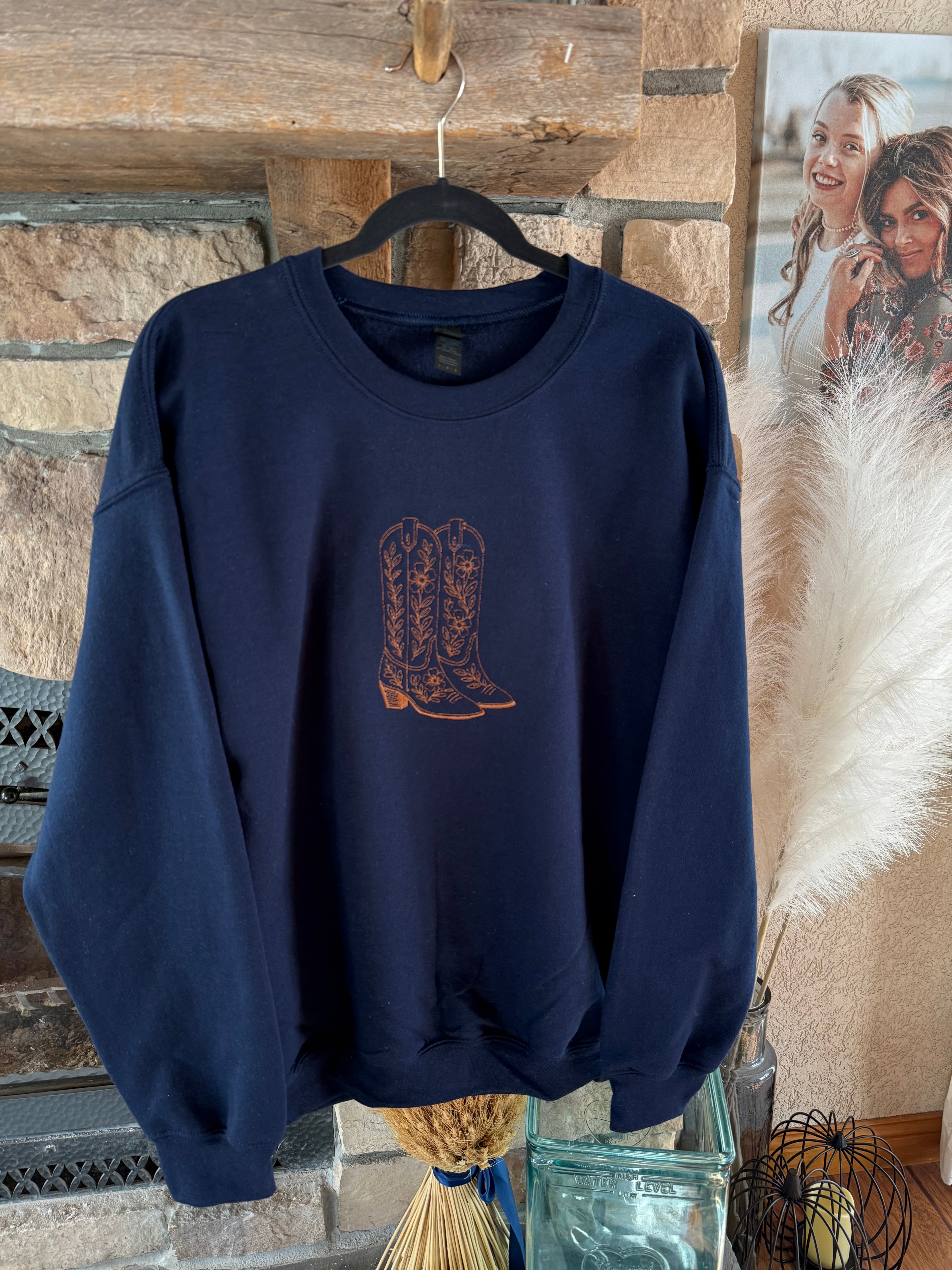 The Boots Embroidered Crewneck