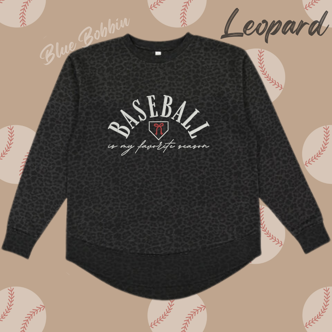 Baseball is my Favorite Season Embroidered Crew