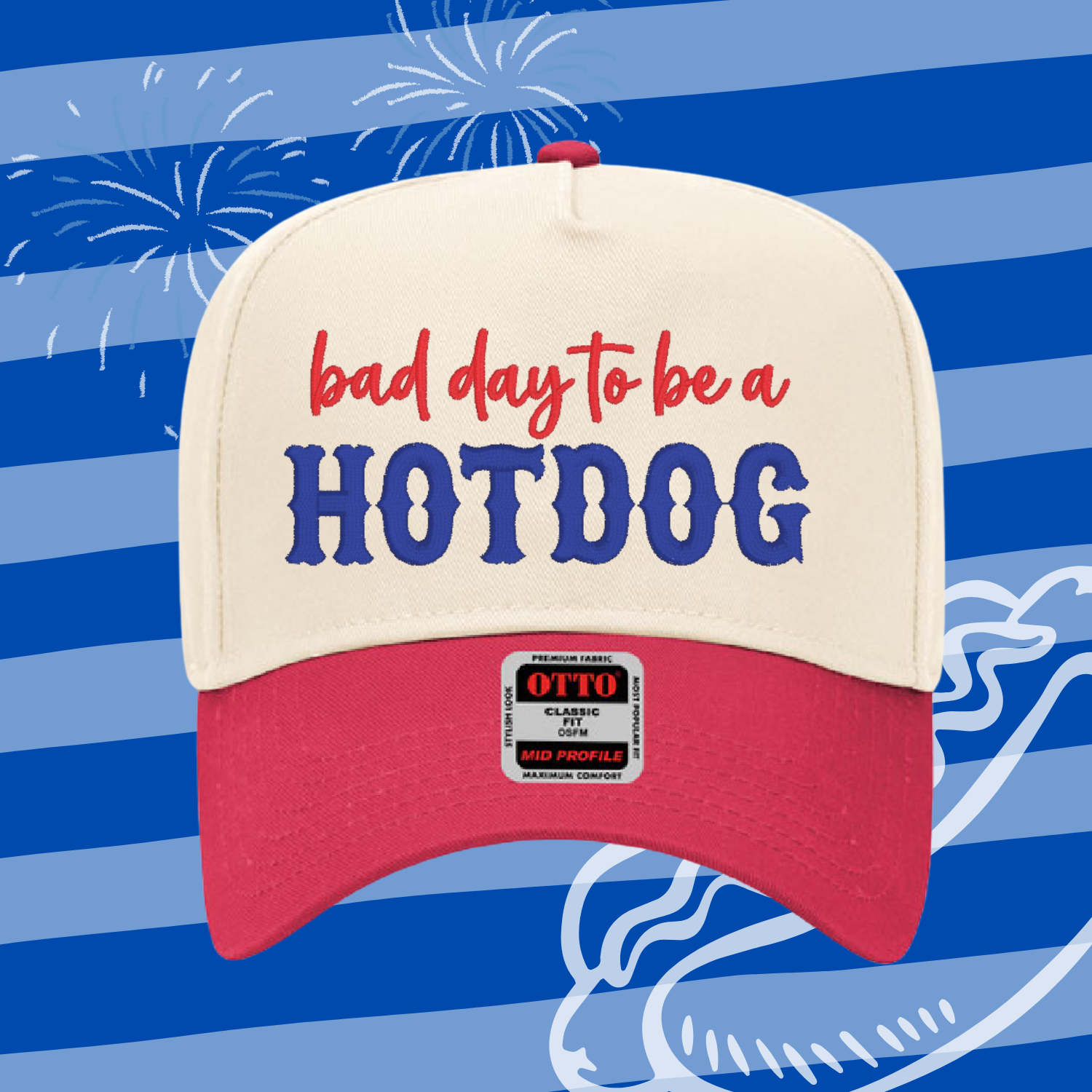 Bad Day to Be a Hotdog - Embroidered Ball Cap