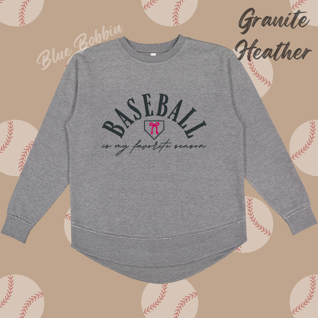 Baseball is my Favorite Season Embroidered Crew