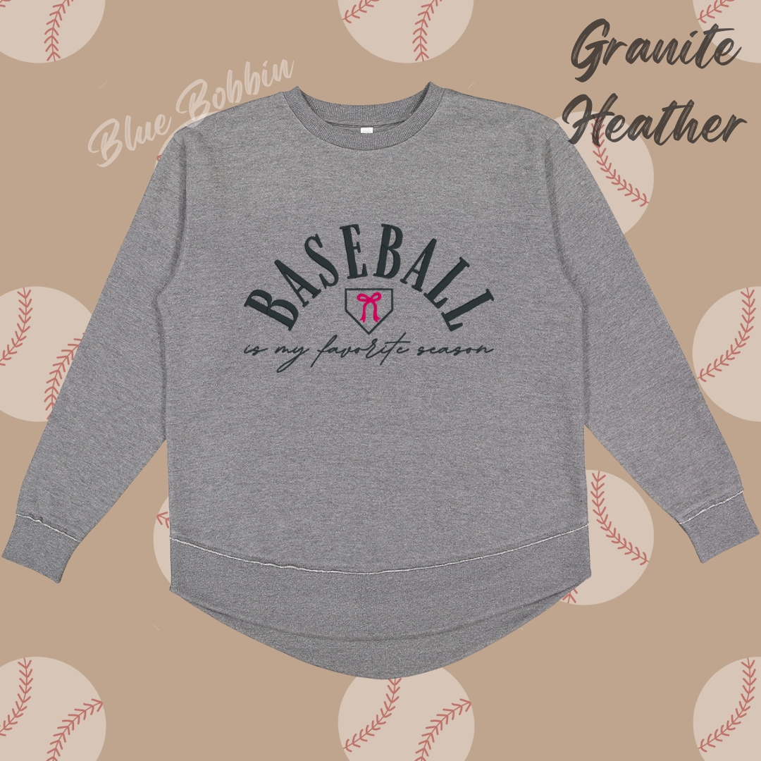 Baseball is my Favorite Season Embroidered Crew