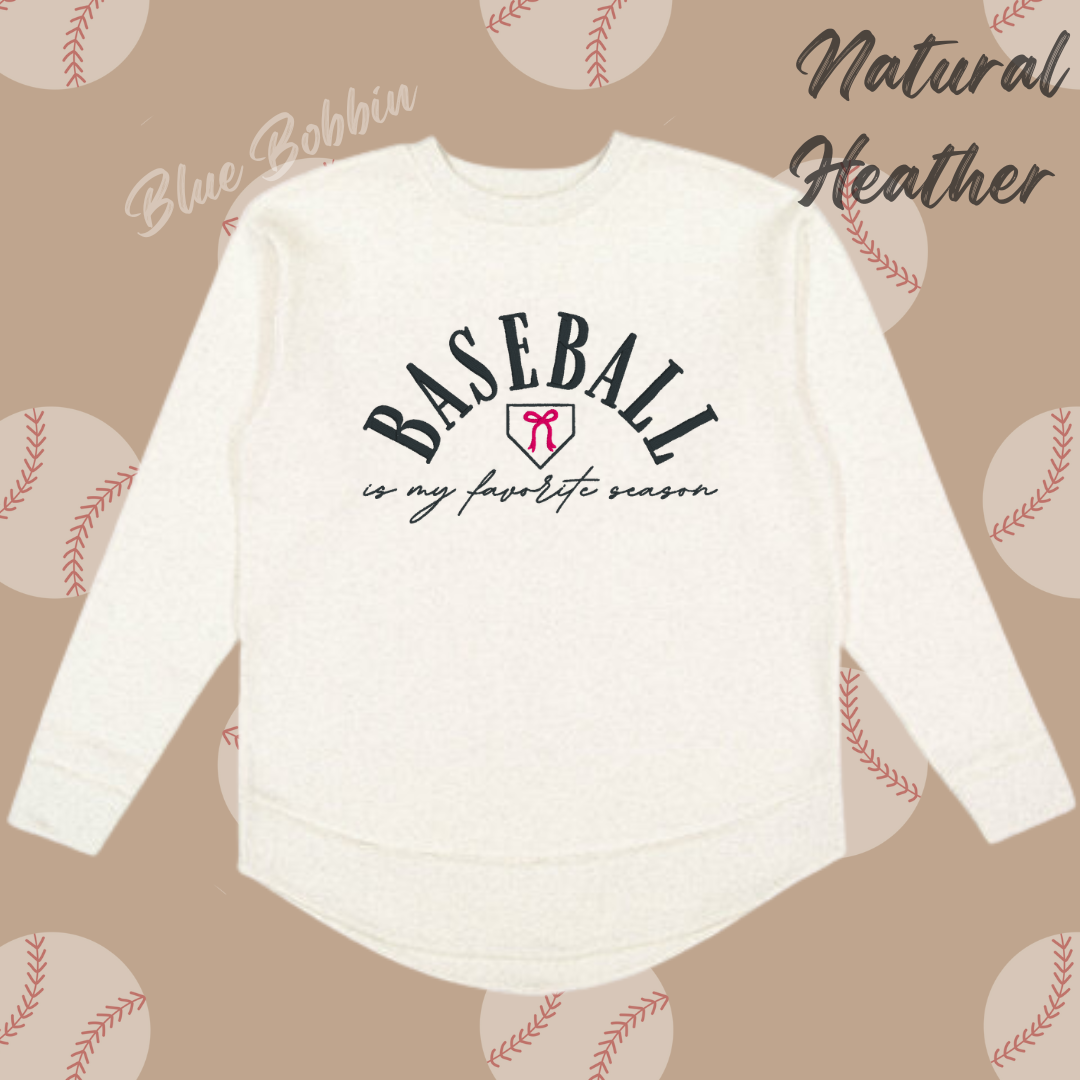 Baseball is my Favorite Season Embroidered Crew