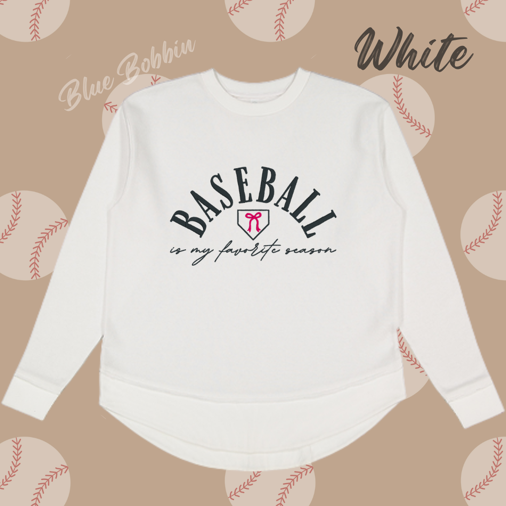 Baseball is my Favorite Season Embroidered Crew
