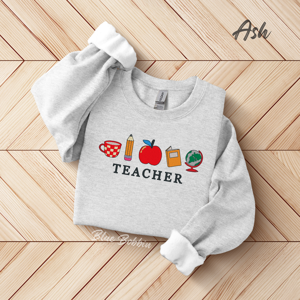 Teacher Icon Embroidered Crewneck