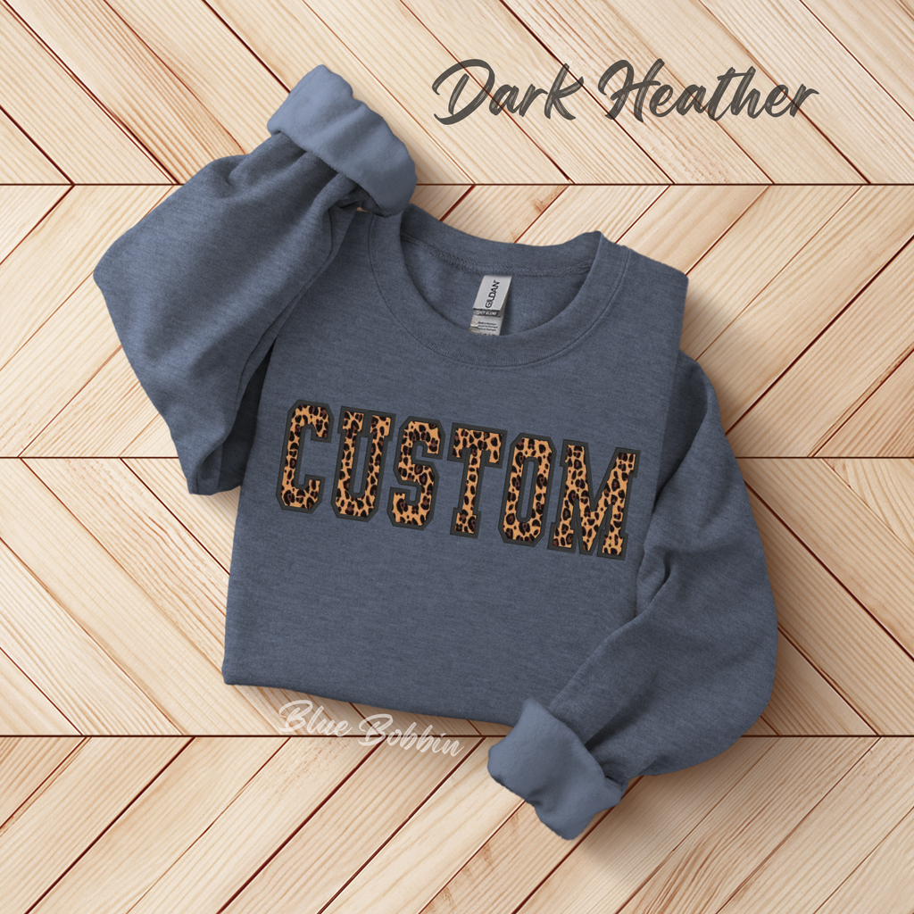 Cheetah Applique Crewneck - Custom/Personalizable