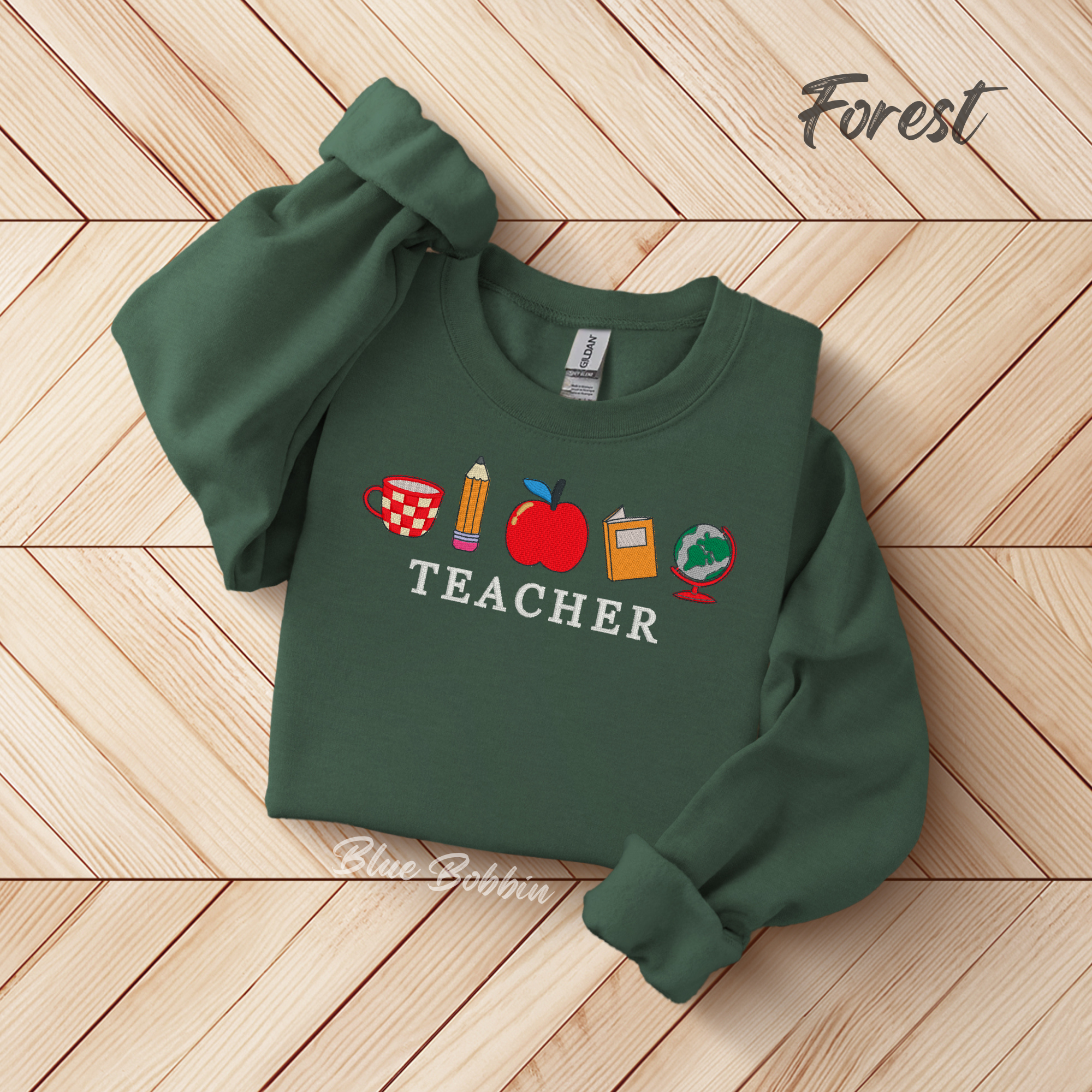 Teacher Icon Embroidered Crewneck