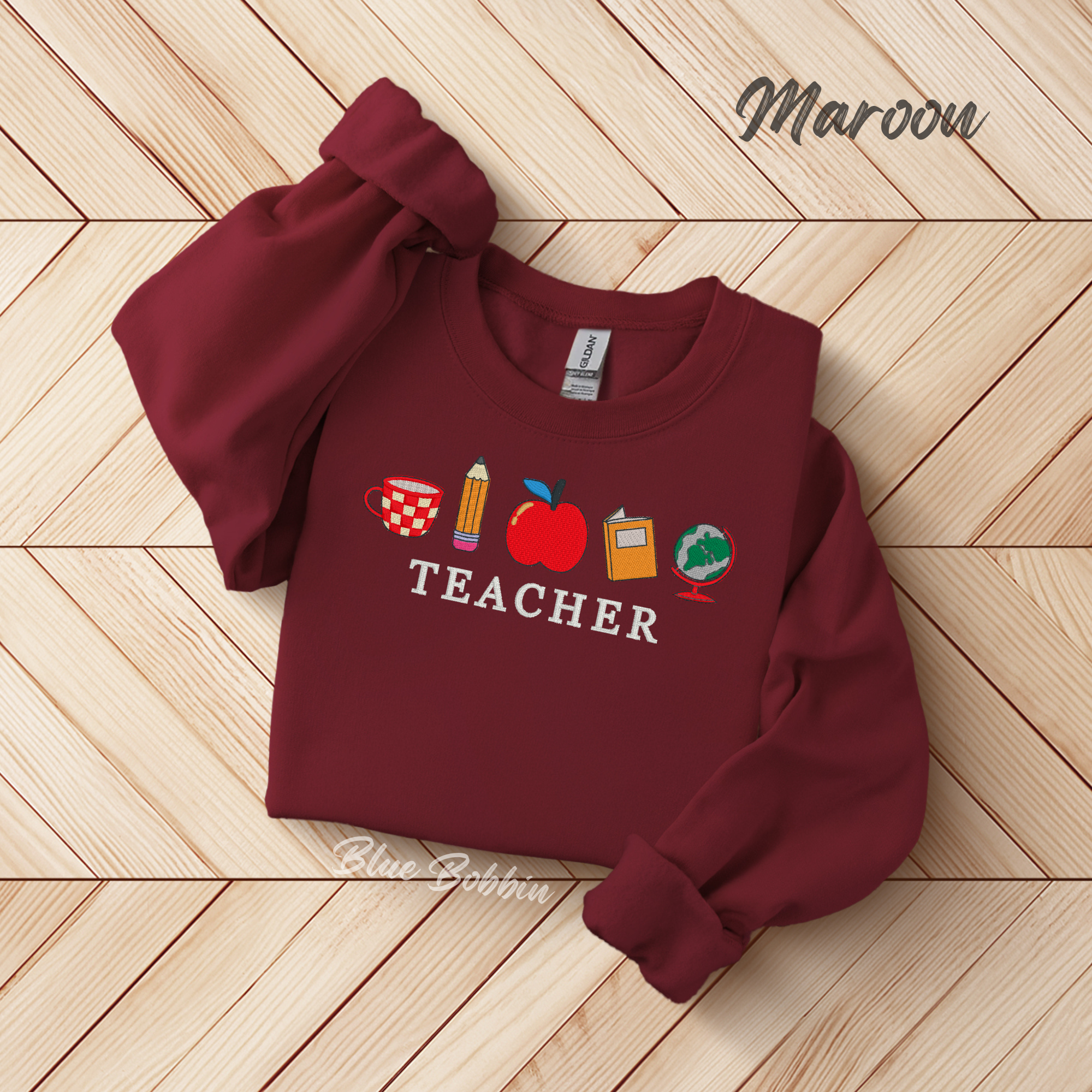 Teacher Icon Embroidered Crewneck