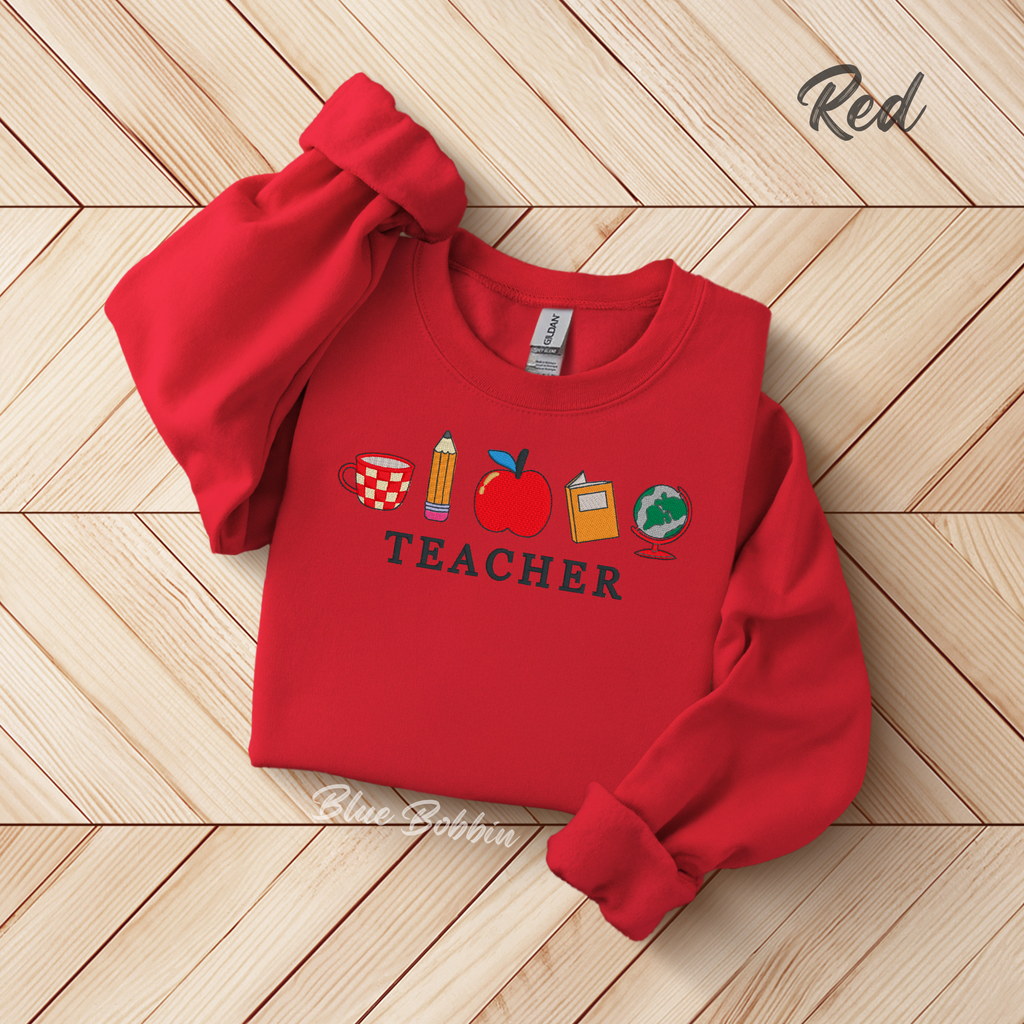 Teacher Icon Embroidered Crewneck