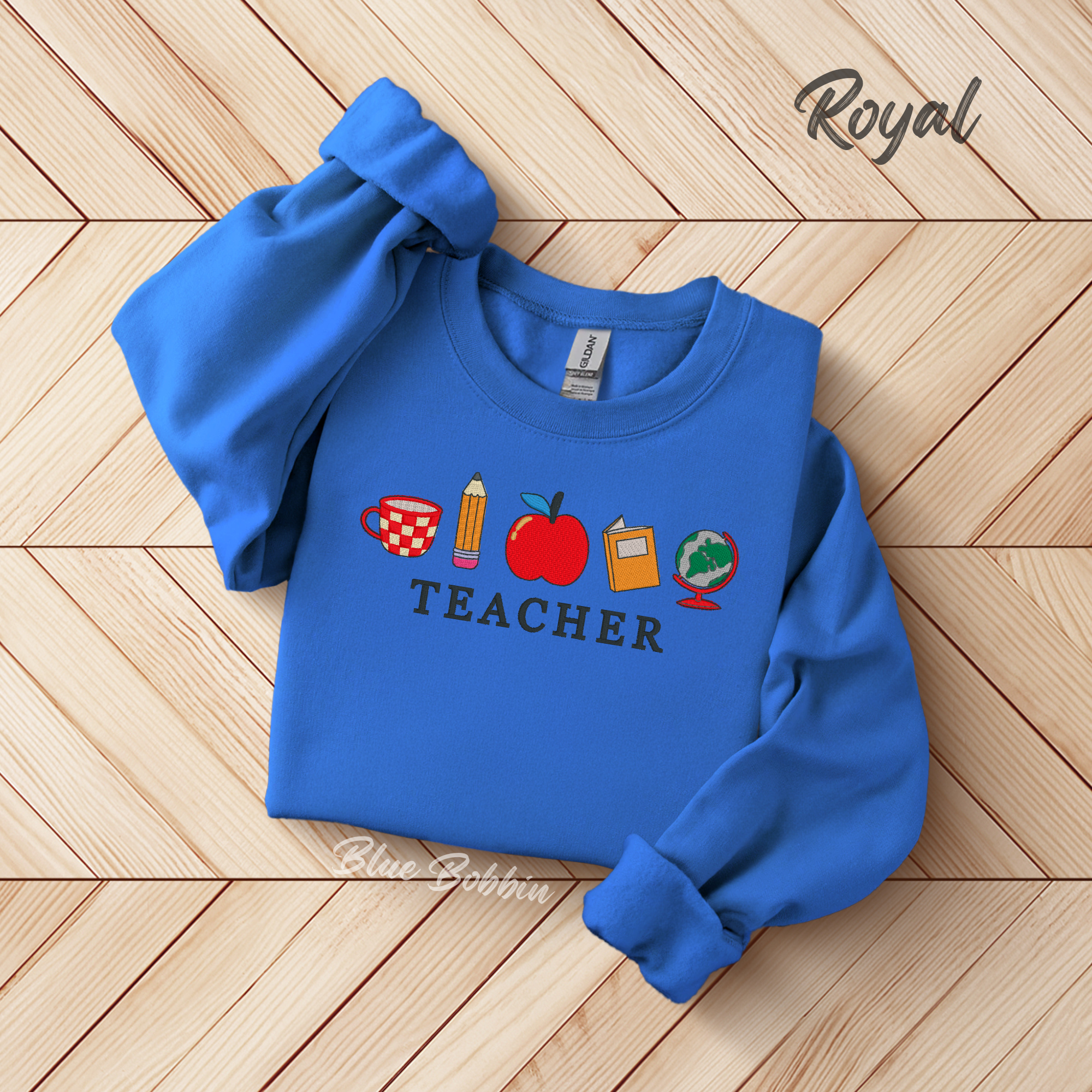 Teacher Icon Embroidered Crewneck