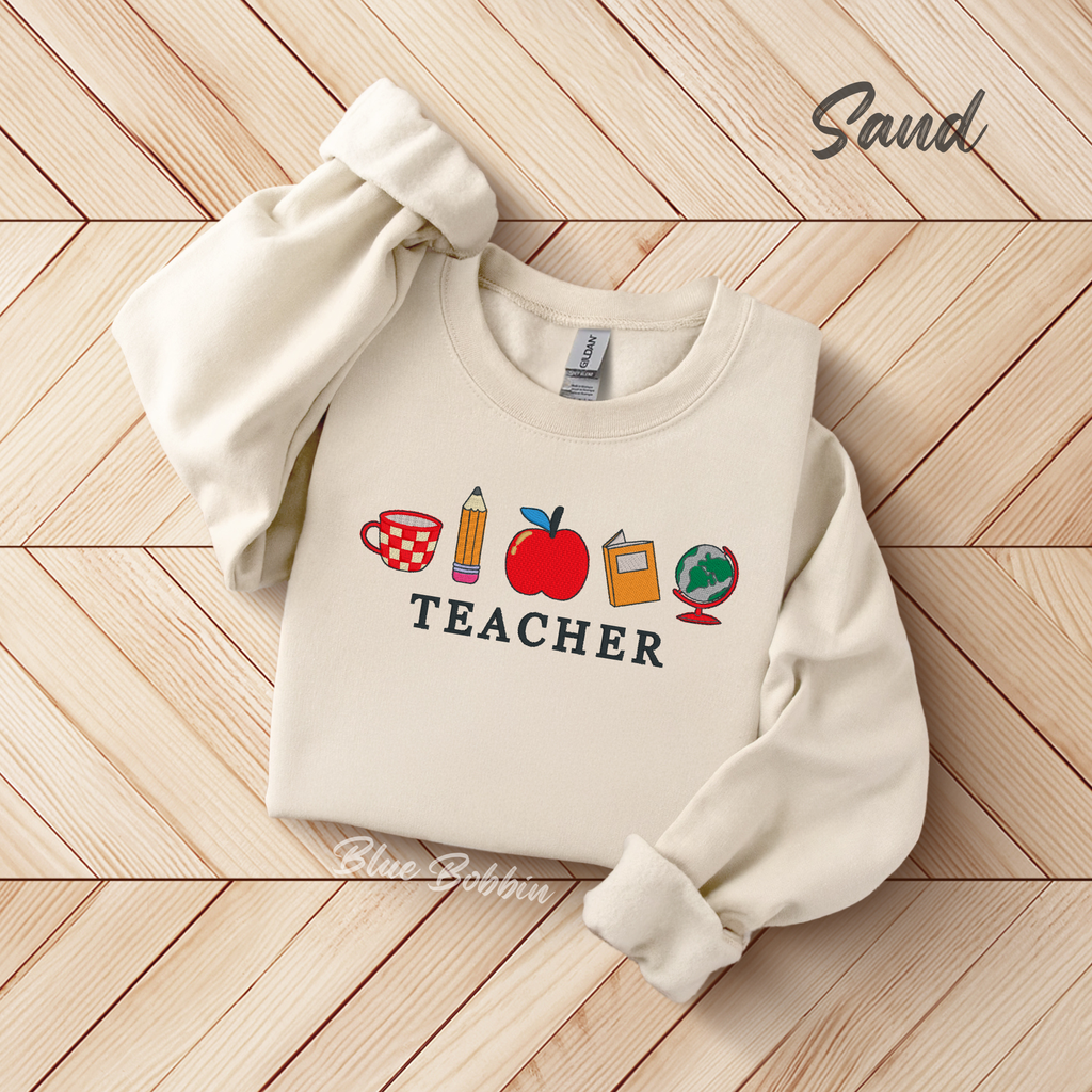 Teacher Icon Embroidered Crewneck