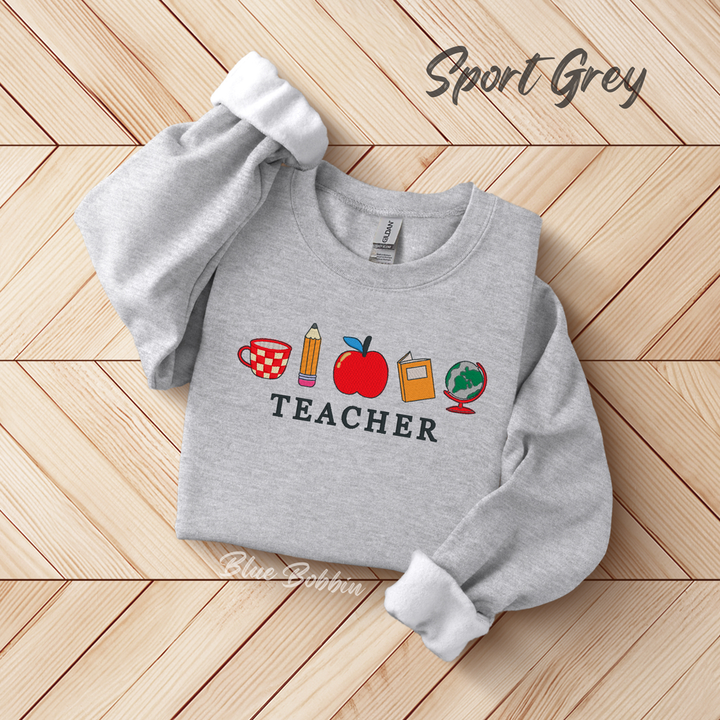 Teacher Icon Embroidered Crewneck