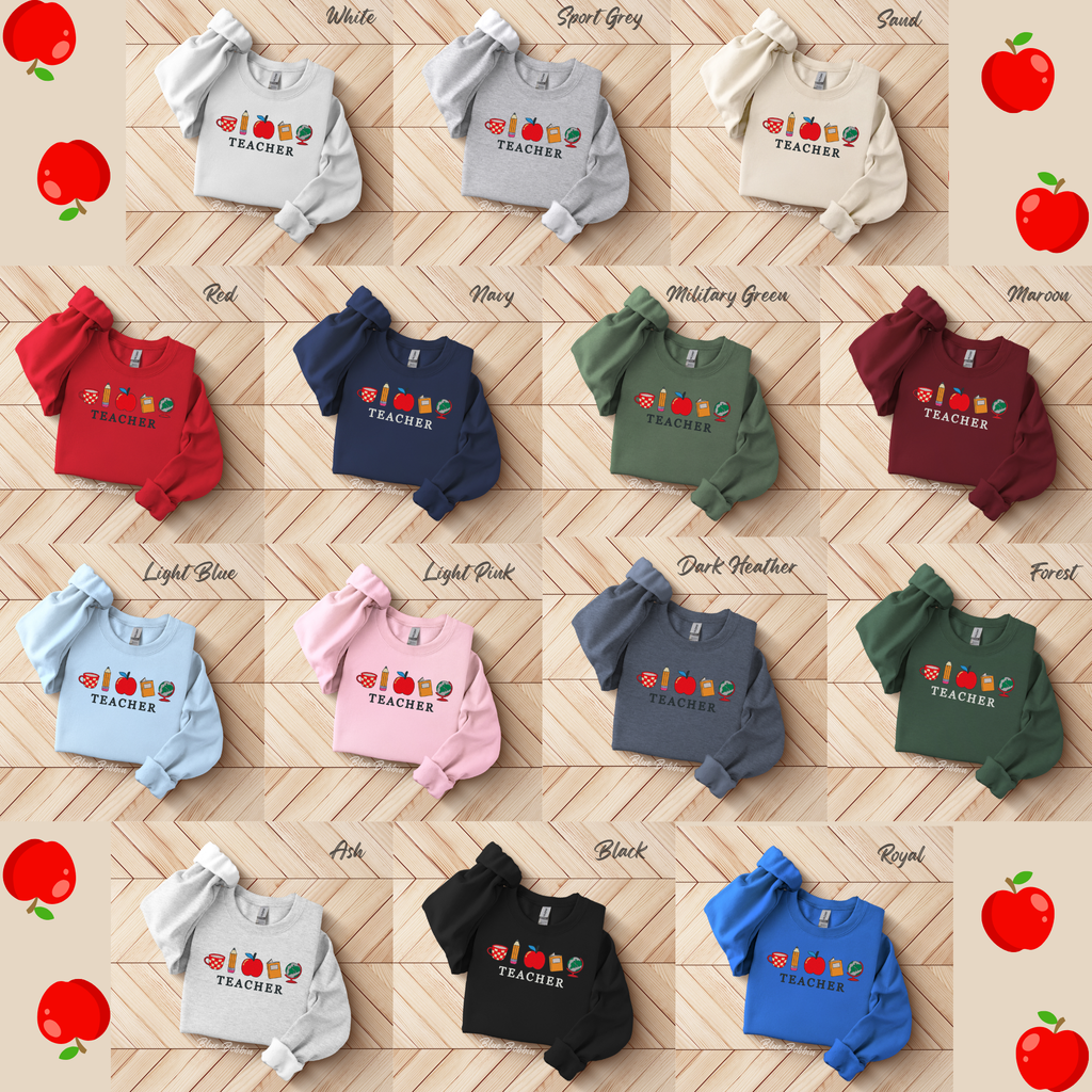 Teacher Icon Embroidered Crewneck