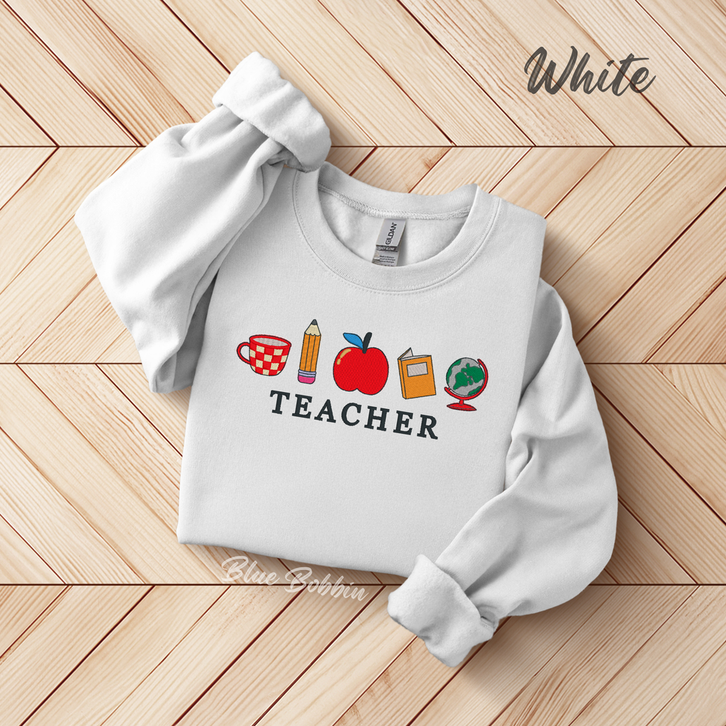 Teacher Icon Embroidered Crewneck