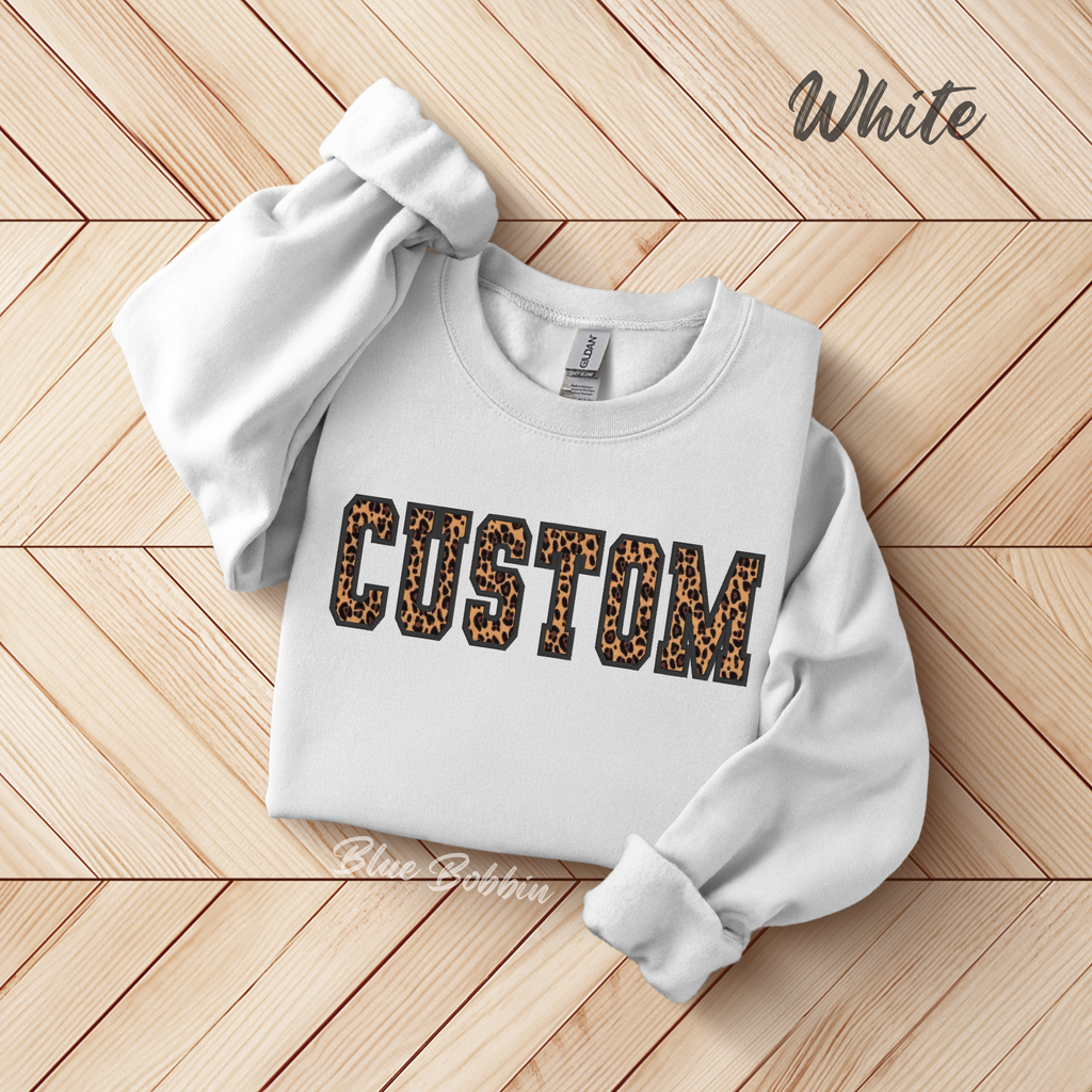 Cheetah Applique Crewneck - Custom/Personalizable